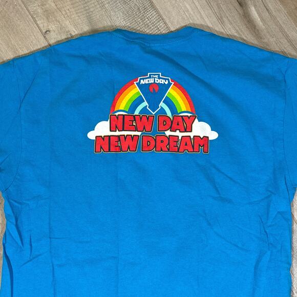 The New Day New Dream WWE Blue T Shirt Mens Size Large - Picture 4 of 4